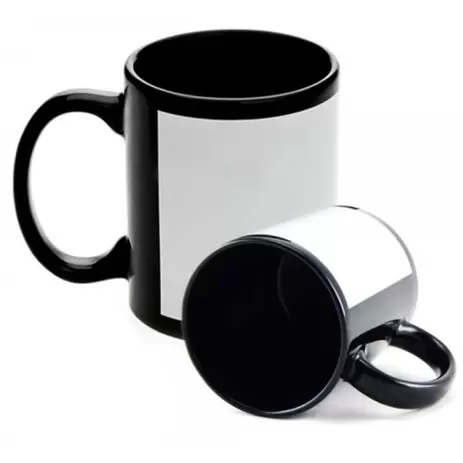 Caneca de Cerâmica Colorida Com Tarja - 325 ml