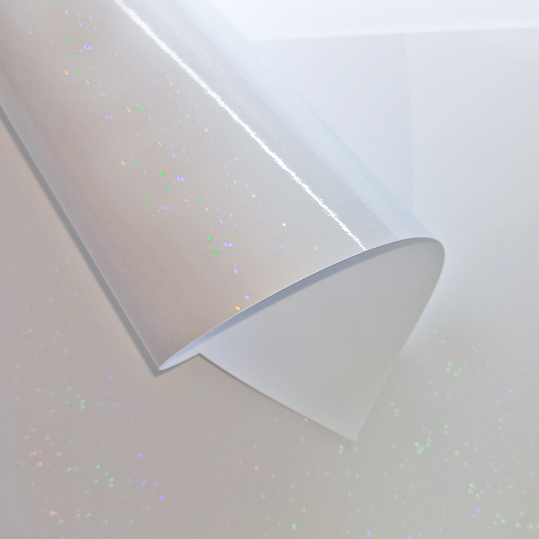 Papel Confete Branco(Brilho Holográfico)