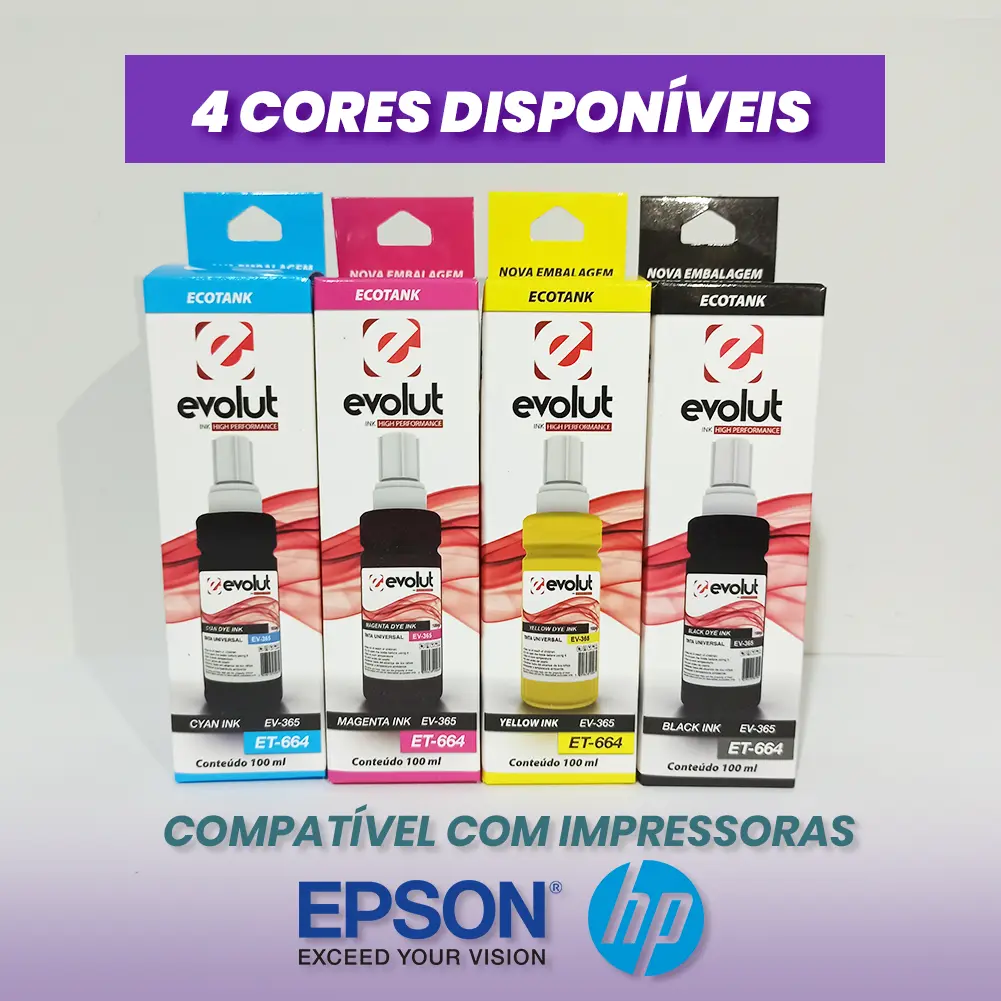Tinta Ecotank ET-664 (EV-365) Universal (100 ml) - Evolut