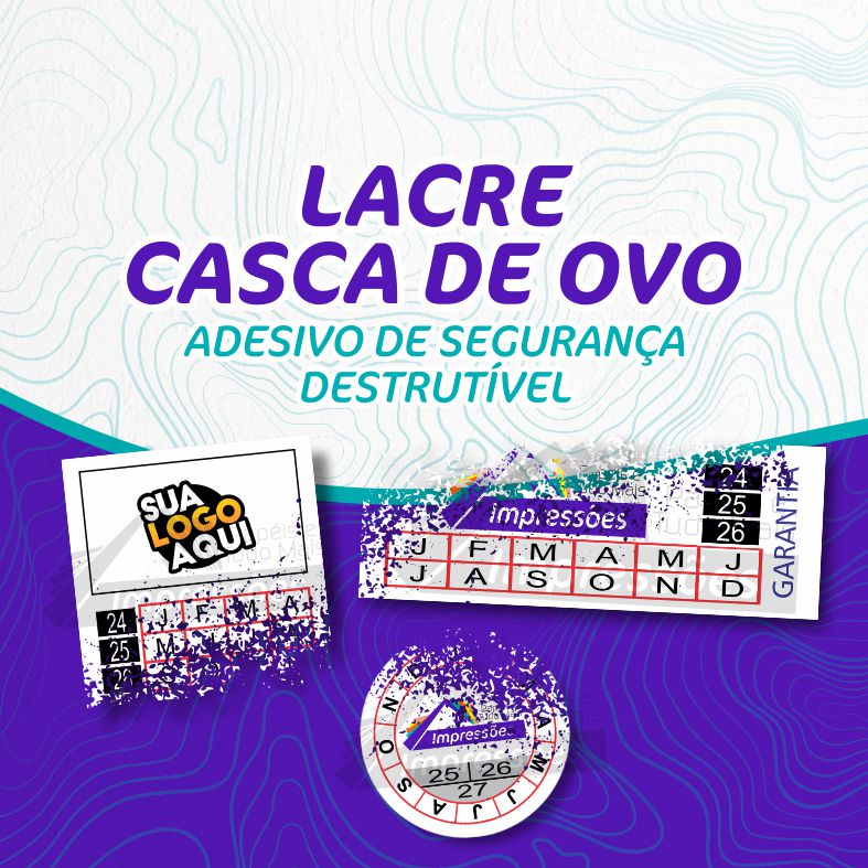 5000 Etiquetas Lacre Casca de Ovo(Segurança)