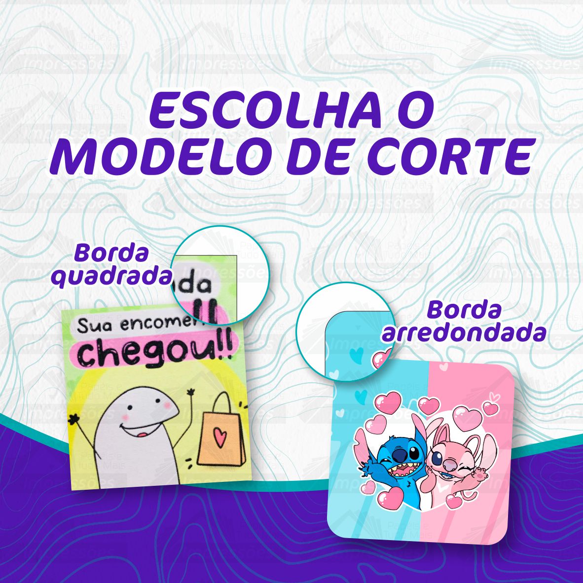 50 Etiquetas Adesivas Personalizadas Vinil Branco(Quadradas) - Imagem 3