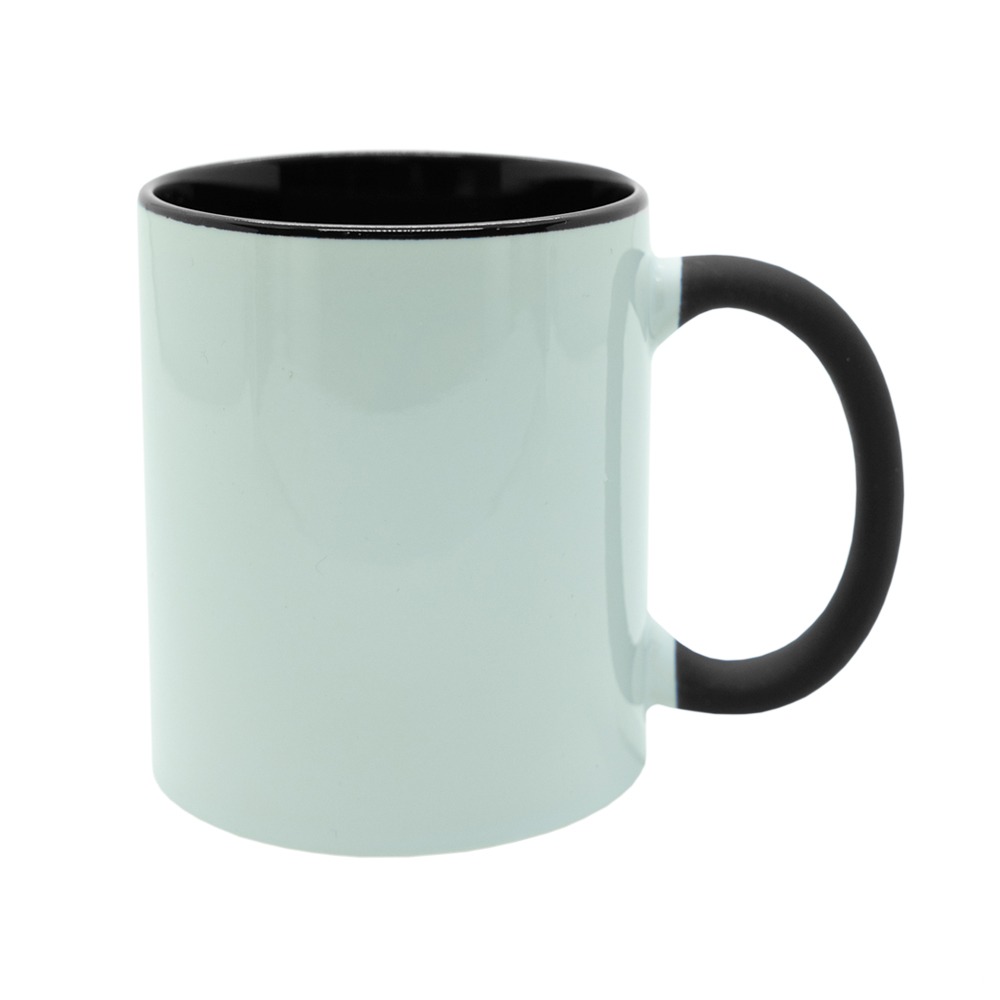 Caneca de Cerâmica Branca Com Alça Soft Interna Preta Live Sub 325 ml - Imagem 2